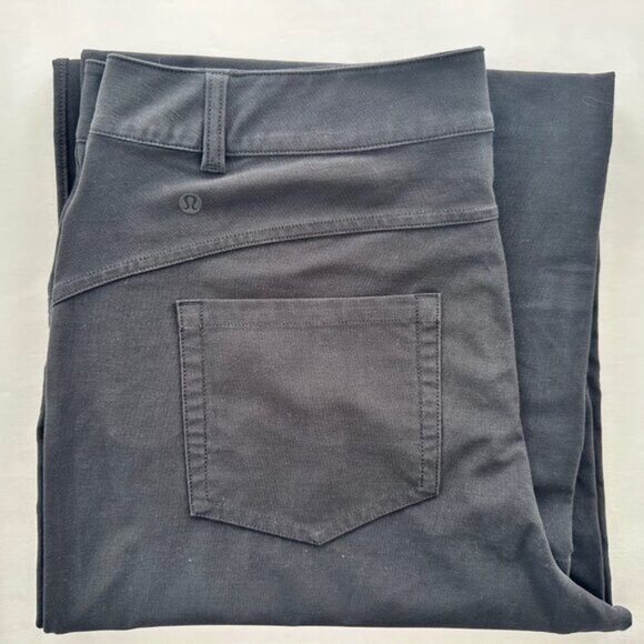 Lululemon City Sleek 5 Pocket Wide-Leg High-Rise Pant 33 Utilitech Black $128 - Picture 2 of 3